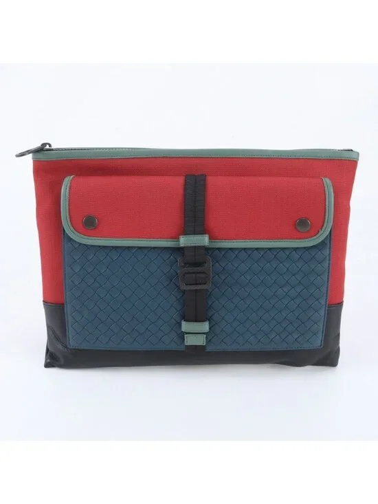 Bottega Veneta Intreccia Leather Secondbag Clutch Pouch Business