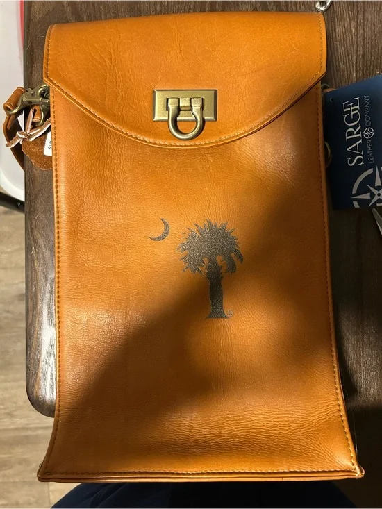 Sarge Leather Co. Men's Crossbody Bag - Tan
