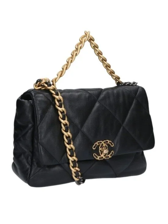Chanel 19 Large Lambskin Leather Chain Shoulder Bag