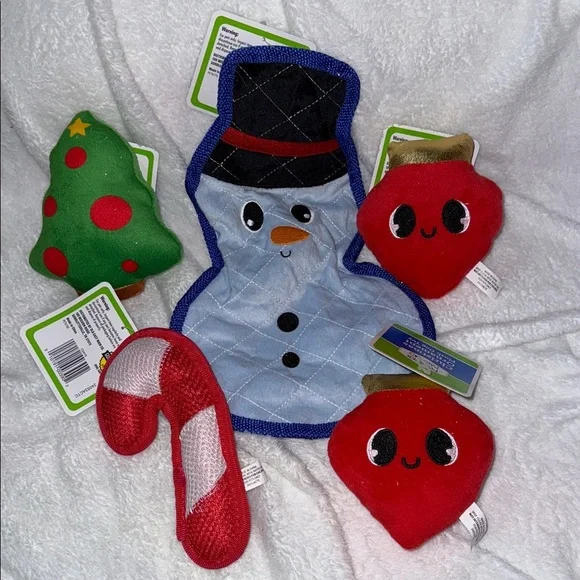 Festive Holiday Dog Toys Set