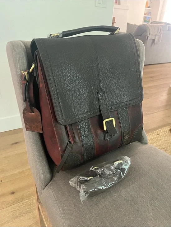 Brown Leather Wine Case/Tote