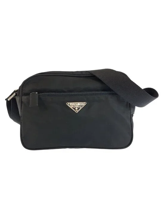 Prada Tessuto Black Nylon Shoulder Bag Pochette