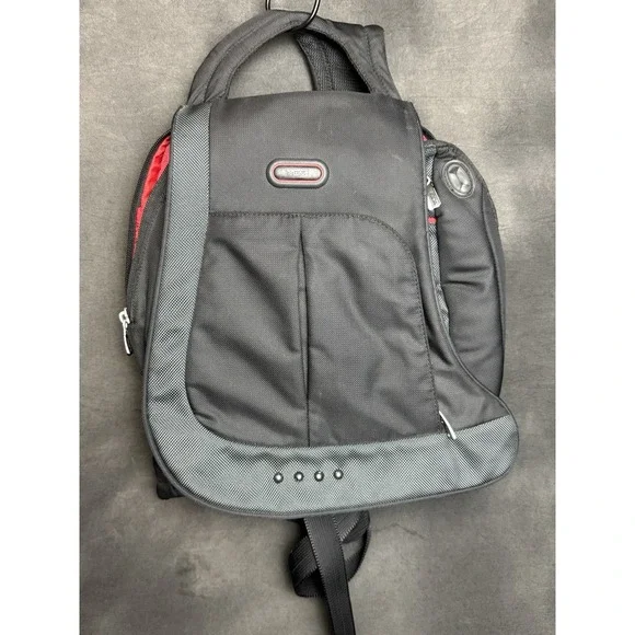 Tumi T-Tech Sling Backpack Black Red Crossbody Messenger Bag Tech Travel Commute