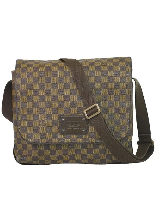 Louis Vuitton LV Brooklyn MM Damier Ebene Shoulder Bag Brown