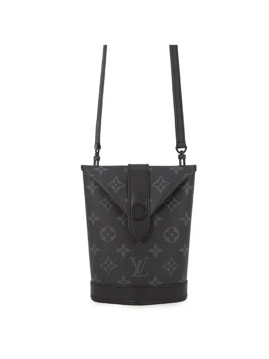 Louis Vuitton Shoulder Bag Monogram Eclipse Envelope Pouch Black