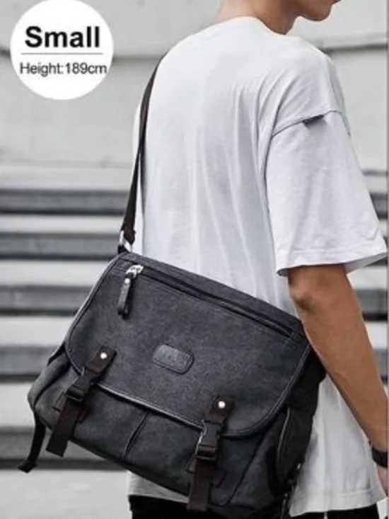 Messenger bag men waterproof crossbody satchel shoulder bag.