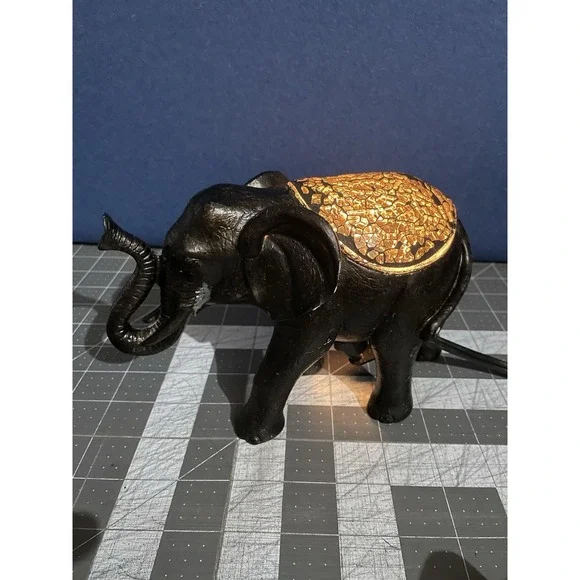Elephant Night Light Desktop Table Lucky‎ Trunk Up Small Figure