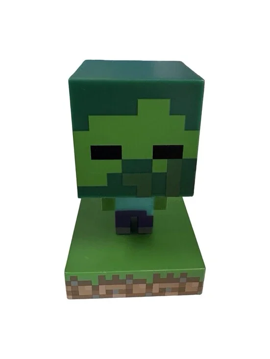 Minecraft Zombie Icon Night Light - Green Glow - 4.5