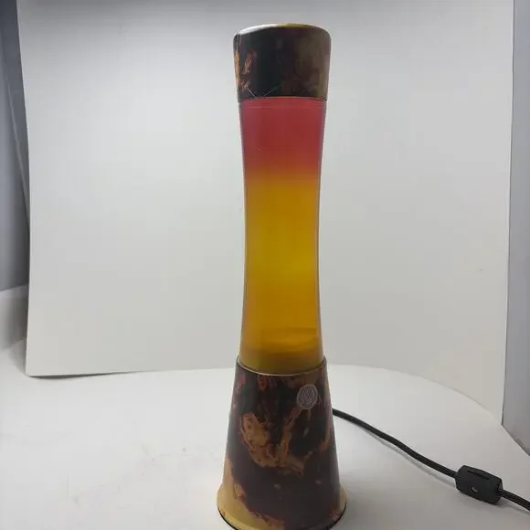 16 Inch Volcano Magma Lamp,Volcanic Base Motion Liquid Lamp Yellow with White...