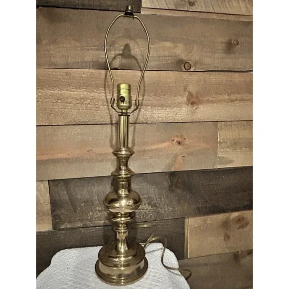 Vintage Style Brass Table Lamp Base Traditional Accent Light No‎ Shade