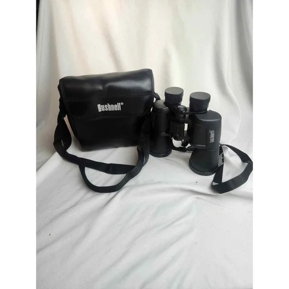 Bushnell PowerView 16x50 Binoculars Black 182FT FOV with Case and Caps