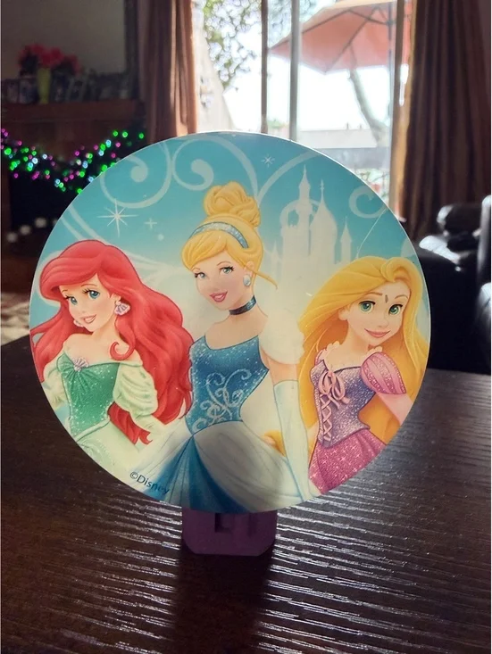 Disney Princess Night Light Featuring Ariel, Cinderella, and Rapunzel