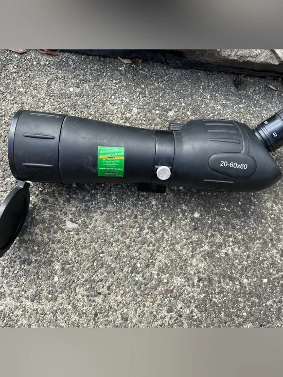20-60x60 Black Spotting Scope - Compact Outdoor Optic