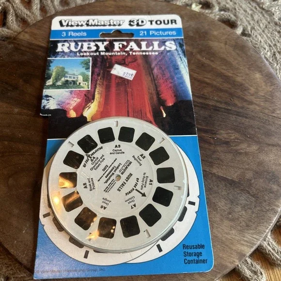 Ruby Falls Lookout Mountain Tennessee 3d View-Master 3 Reel Packet - Full Color