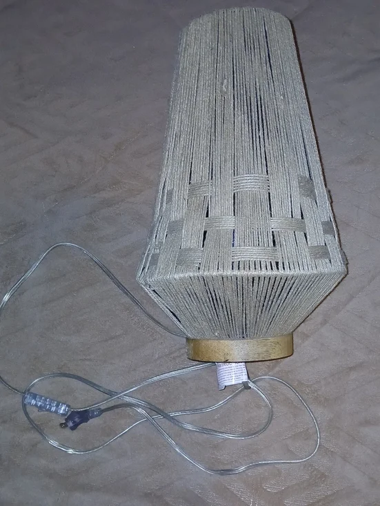 Neutral Hemp Thread-Wrapped Table Lamp