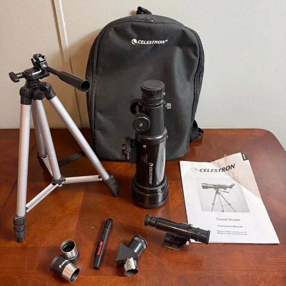 Celestron Travel Scope 70 Portable Telescope 21035 Black Tripod and Backpack
