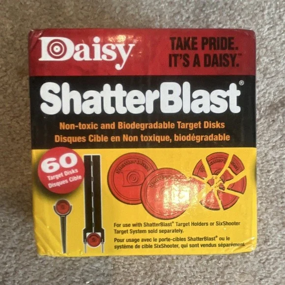 Daisy ShatterBlast Non-Toxic Biodegradable Target Disks, 60 Count