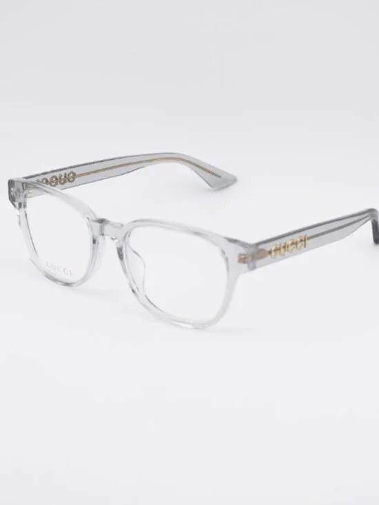 Gucci GG1746OA 003 Eyeglasses Transparent Grey 52mm Square Frame