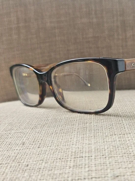 Coach Eyeglasses Frame HC6047 LIBBY Dark Tortoise Light Brown Horn Glass Eyewear