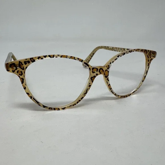 Jean Lafont Paris Necplusultra‎ 380 Eyeglass Frames Only Leopard Print 51-16-138
