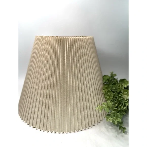 Vintage Pleated Large Lamp Shade Cottage Farmhouse Decor