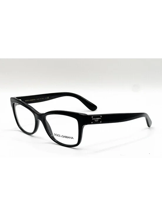 Dolce & Gabbana DG3254 501 Black Cat Eye Authentic Eyeglass Frames 52-16-140