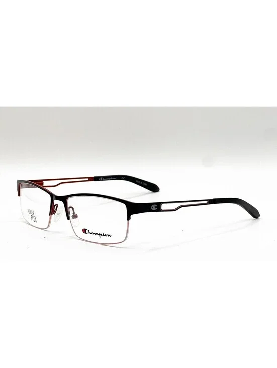 Champion CU2006 C01 Black Rectangle Authentic Eyeglass Frames 53-17-135