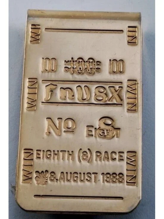 Vintage Money Clip NO.8 Eighth Race 