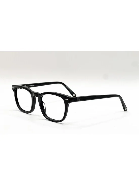 Muse 32-001963 Shiny Black Rectangle Authentic Eyeglass Frames 49-20