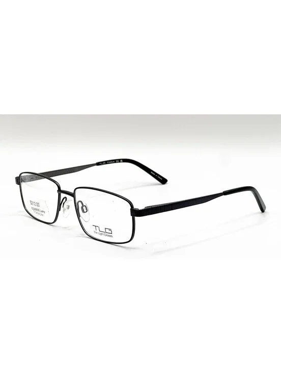 Tlg NU017 C01 Gunmetal Rectangle Authentic Eyeglass Frames 53-17-145