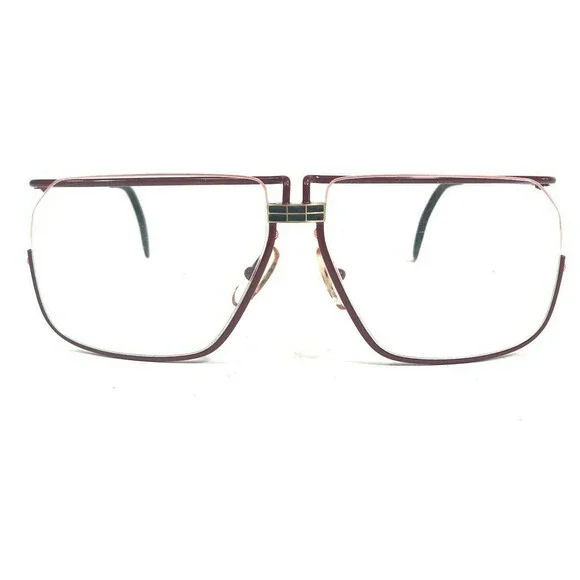 Ferrari F18 580 Eyeglasses Frames Red Square Oversized Half Rim 62-14-140