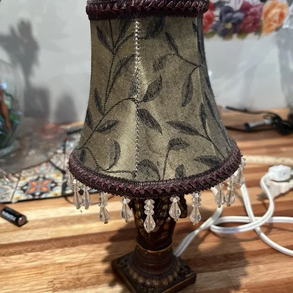 Table Lamp With Beaded Shade