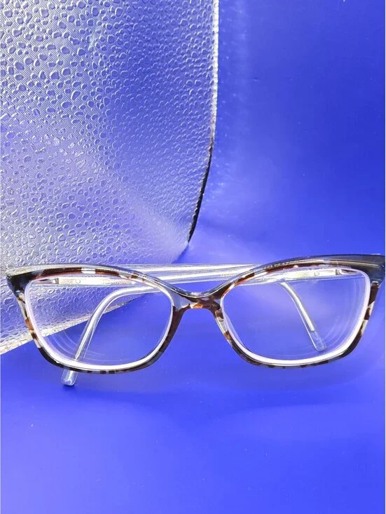 Vera Wang Transparent and Tortoiseshell Cat Eye Eyeglasses Frame 55-18-135
