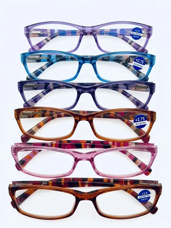 Blue Light Filter Reading Glasses Lot of 6 - multi strength +2.5 +2.75 Some NWT