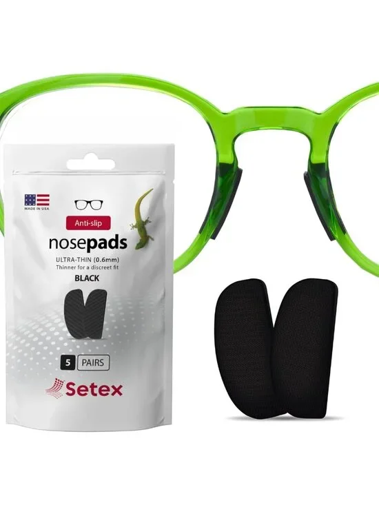Ultra-Thin Anti-Slip Eyeglass Nose Pads - 5 Pairs, USA Made, Microstructured