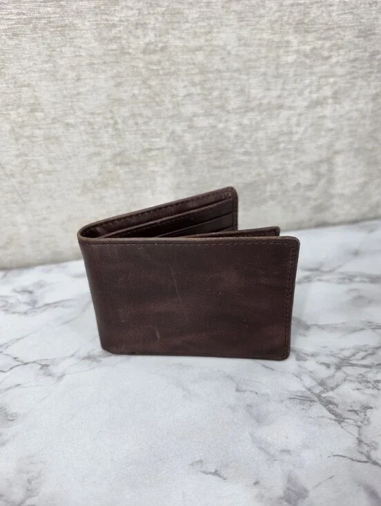 Roundtree & Yorke Men's Brown Leather Bi-Fold Wallet