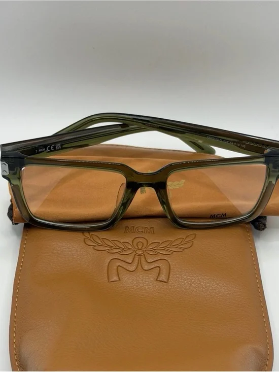 MCM MW5010D Olive Green Eyeglass Frames 54-19-145 New w/ Crossbody Case & Cloth