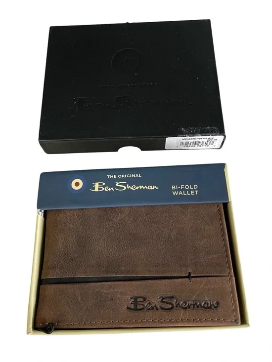 Ben Sherman Brown Bifold Wallet New In Box