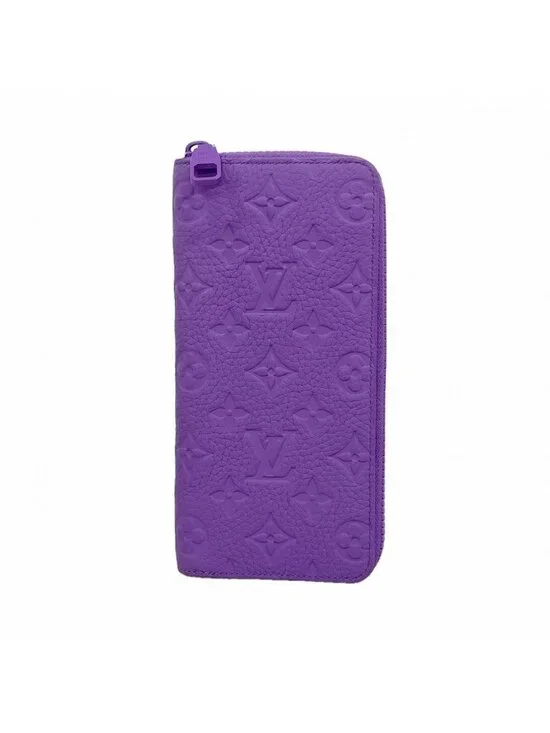 Louis Vuitton Wallet Monogram Taurillon Zippy Vertical Violet
