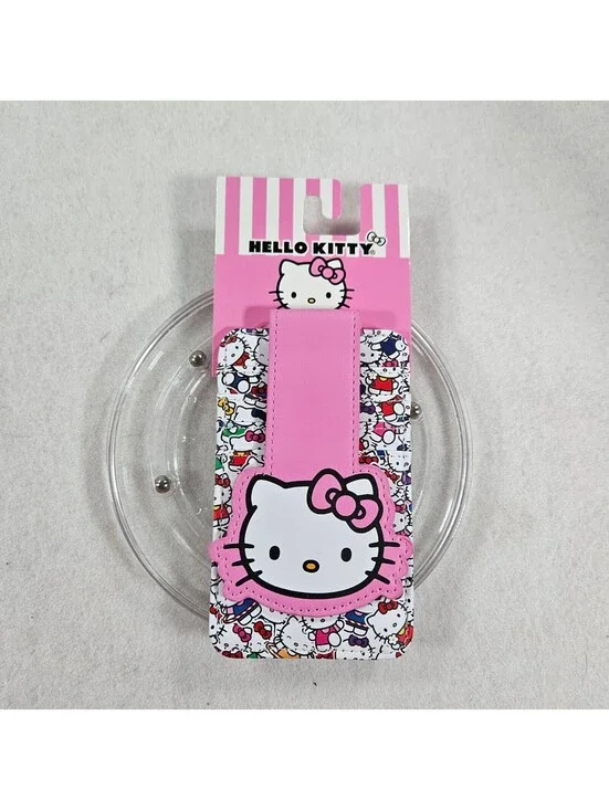 Fast Forward Hello Kitty Card Holder NWT Pink Faux Leather Flap Button Snap New