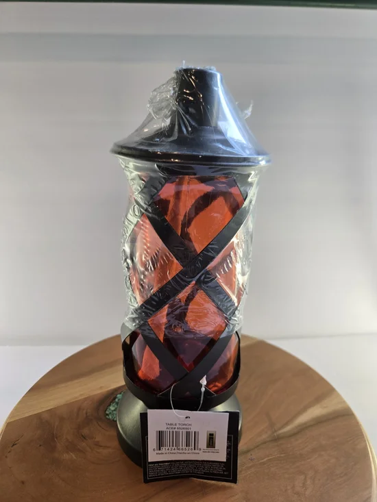 Infinity Table Torch Orange Patio Garden Light