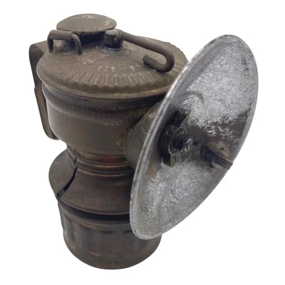 Vintage Brass Miner Lamp Carbide Lantern Industrial Decor FOR‎ PARTS