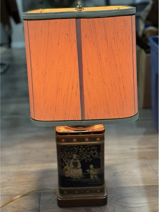 Vintage 1950s. Frederick Cooper Chinoiserie Table Lamp Unique Design Rare