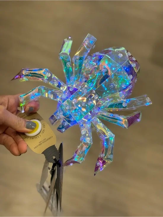 Iridescent LED Spider Decorative Accent - Multicolor