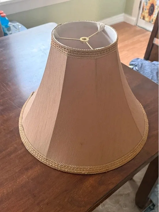 Vintage cloth, lampshade, intricate, braided, gimp, top and bottom