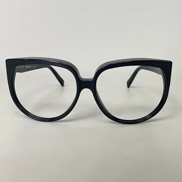 CELINE CL40048I 01W Black Oversized Eyeglasses Frames 62-15 140 Butterfly Italy