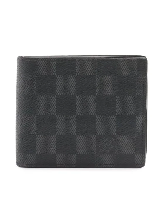 Louis Vuitton Damier Graphite Portefeuille Marco NM Bifold Wallet Initial