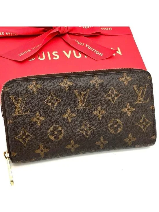 Louis Vuitton Monogram Zippy Wallet Brown Gold