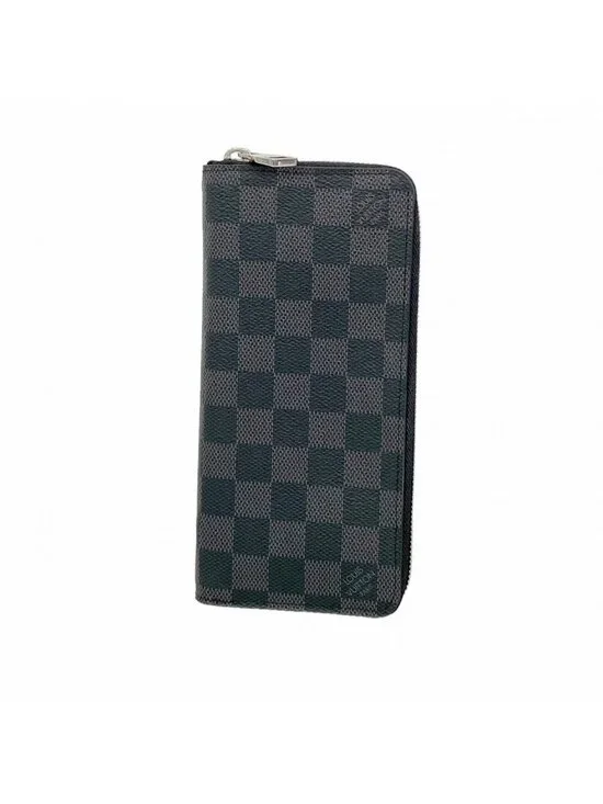 Louis Vuitton Wallet Damier Graphite Zippy Vertical Gray Black