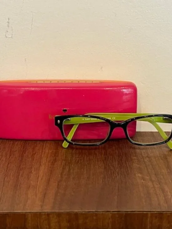 Kate Spade Lucyann 0DV2 Black Green Full Rim Eyeglasses 51-17-135